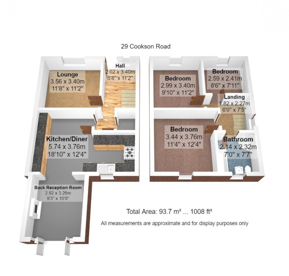 Floorplan for Cookson Road, Thornton-Cleveleys