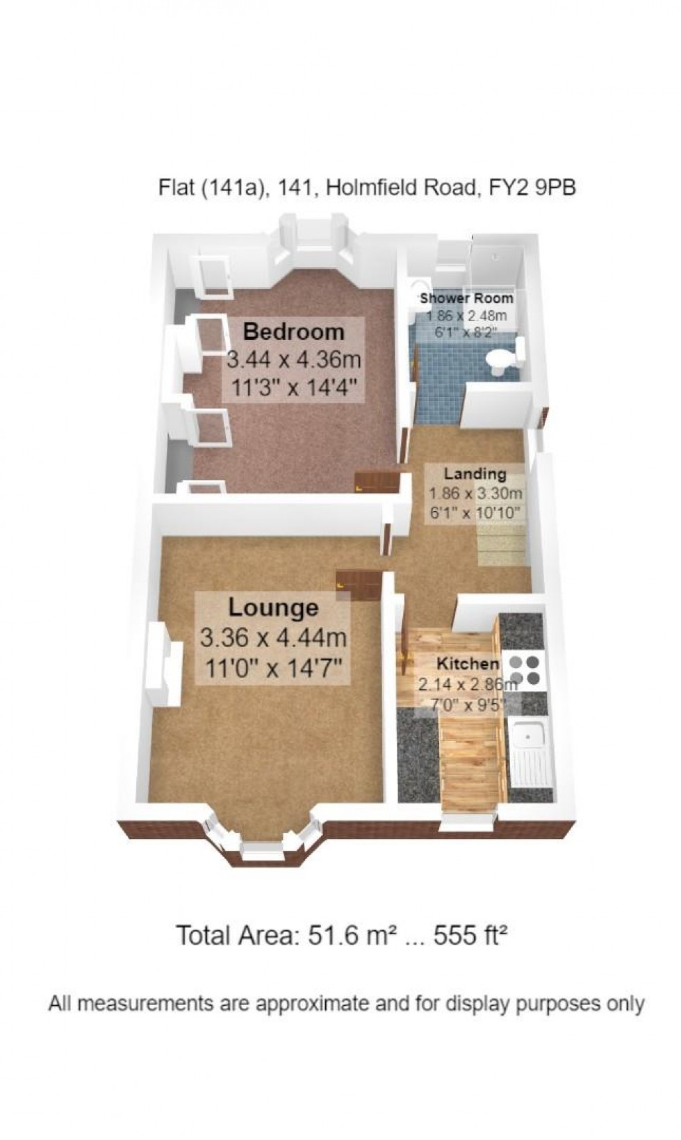 Floorplan for Holmfield Road, Bispham, Blackpool