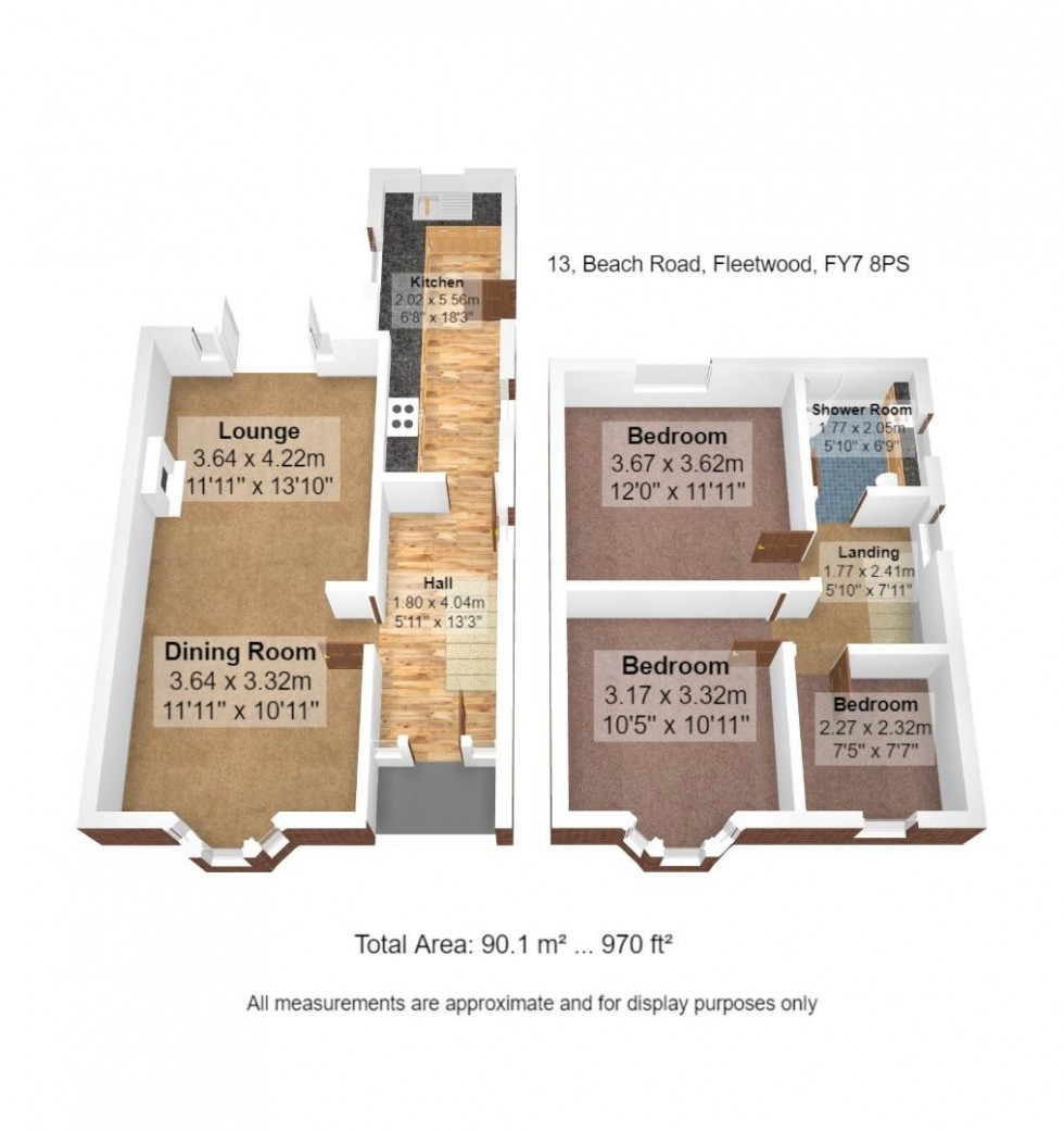 Floorplan for Beach Road, Fleetwood