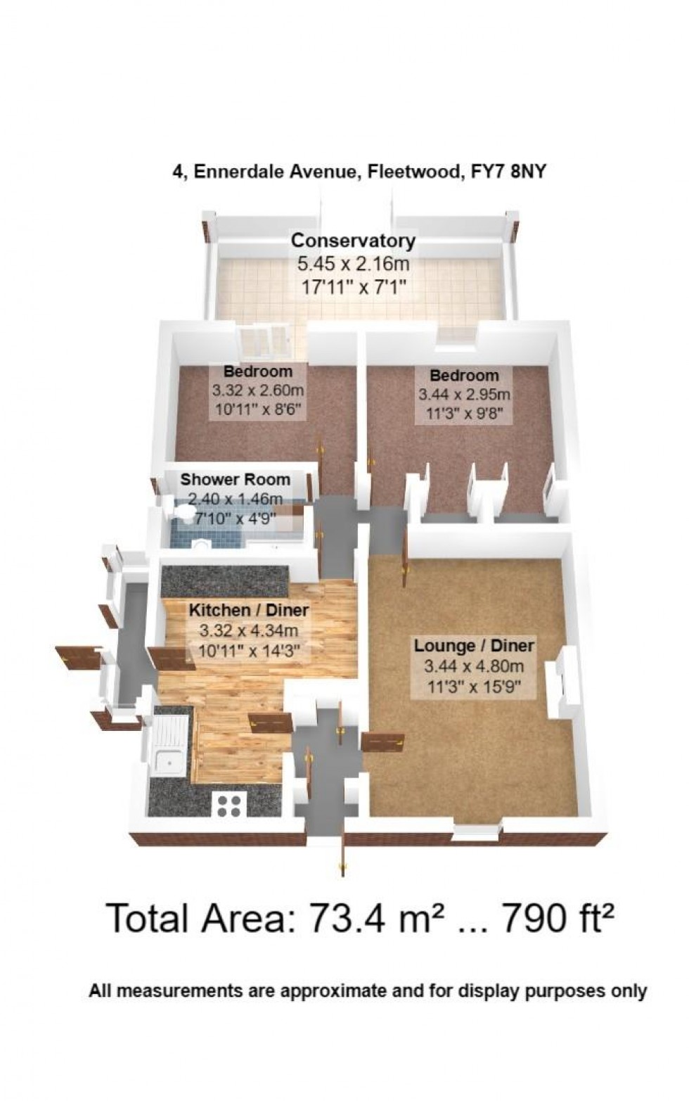 Floorplan for Ennerdale Avenue, Fleetwood