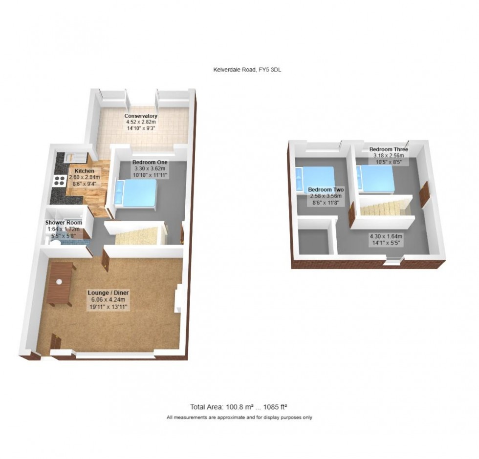 Floorplan for Kelverdale Road, Thornton-Cleveleys
