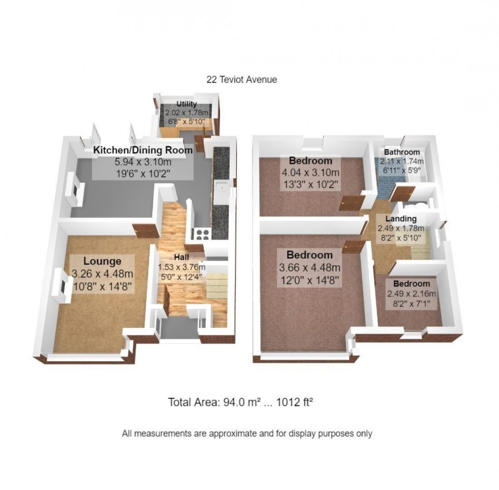 Floorplan for Teviot Avenue, Fleetwood