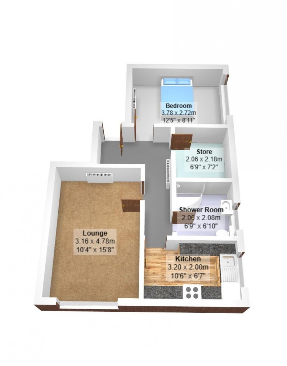 Floorplan for St Margarets Court, Walmsley Street, Fleetwood